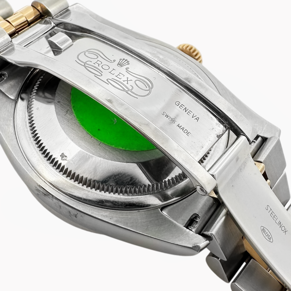 Pre-Owned Scr Rolex Datejust 36Mm Champagne Diamond Dial Watch Two Tone Bracelet Model 116233