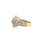 1.00Ctw 10K Yellow Gold Diamond Fashion Ring Size 7 2.9Dwt
