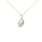 0.25Ctw 14K Yellow Diamond Pendant Necklace 18In