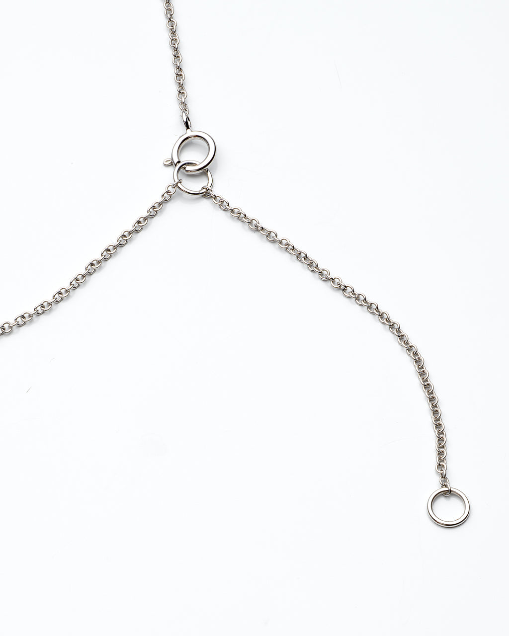 0.35Ctw Diamond 0.42Ctw Sapphire 18K White Gold Necklace 18In 1.9Dwt