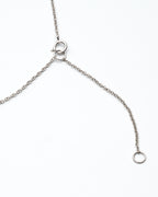 0.35Ctw Diamond 0.42Ctw Sapphire 18K White Gold Necklace 18In 1.9Dwt