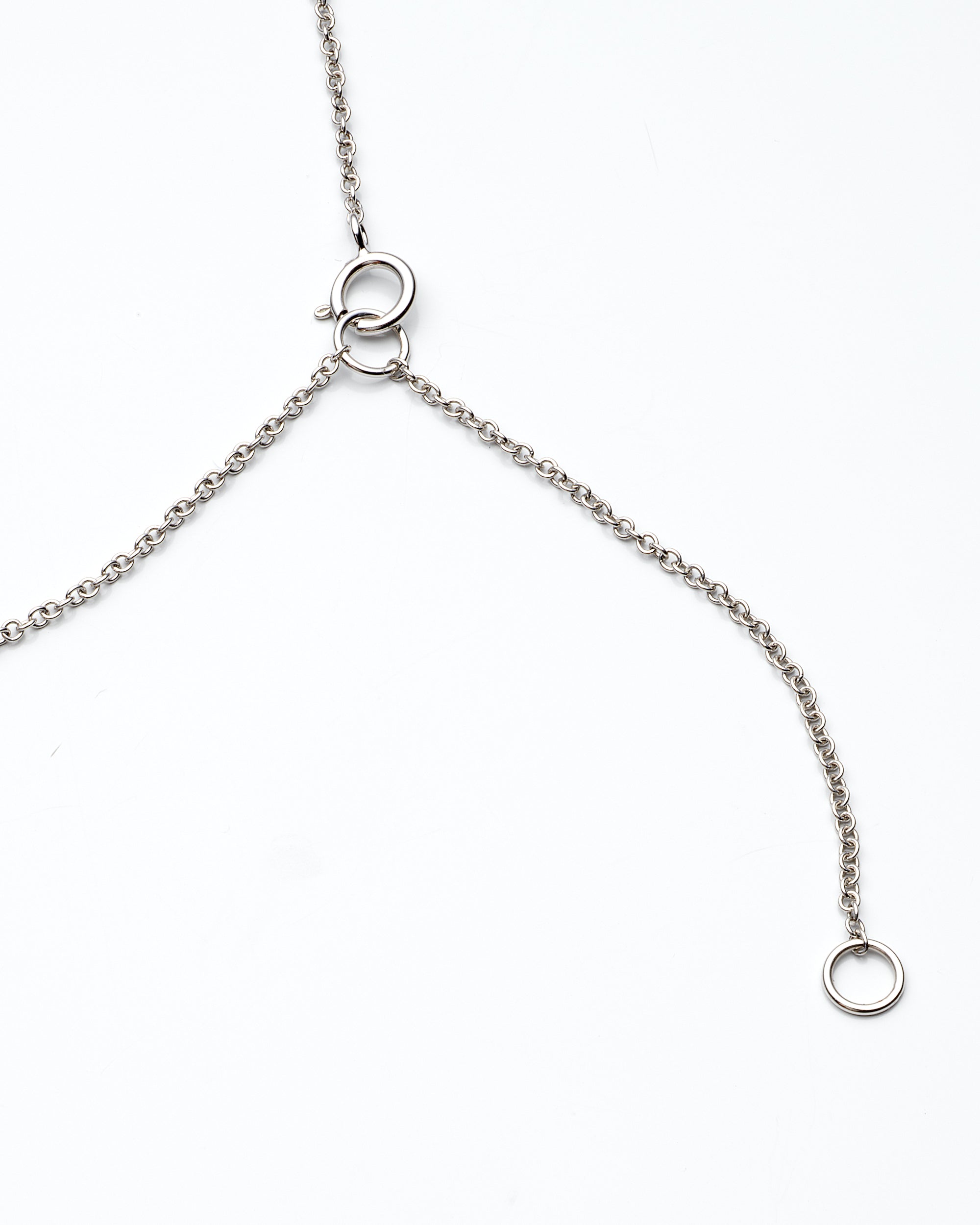 0.35Ctw Diamond 0.42Ctw Sapphire 18K White Gold Necklace 18In 1.9Dwt