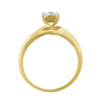 0.27Ctw 10K Yellow Gold Diamond Engagement Rings Size 7 1.3Dwt