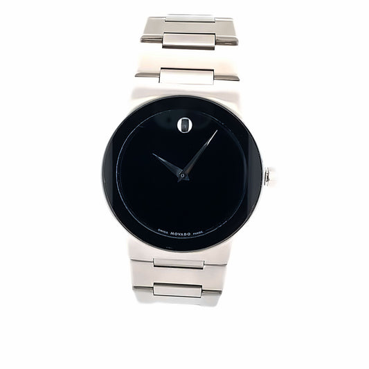 Pre-Owned Movado Model 8646380 Mens Watch Black Dial 70.6Dwt