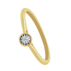 0.01Ctw 10K Yellow Gold Diamond Fashion Ring Size 7 0.8Dwt