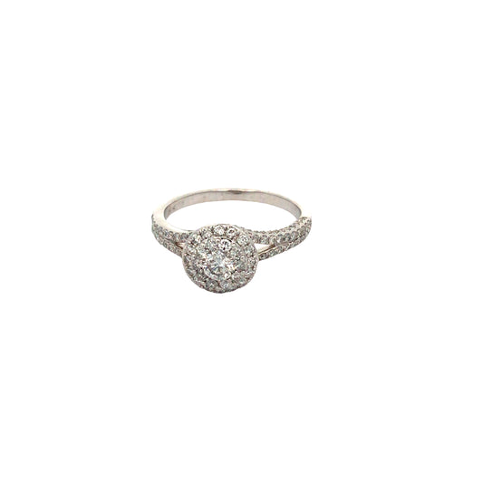 18K White Gold Diamond Engagement Size 9.5 3.4Dwt