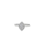 0.33Ctw 14K White Gold Diamond Bridal Set Size 7 2.8Dwt