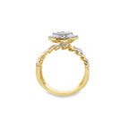 1.0Ct 10K Yellow Gold Diamond Fashion Ring Size 7 3.6Dwt