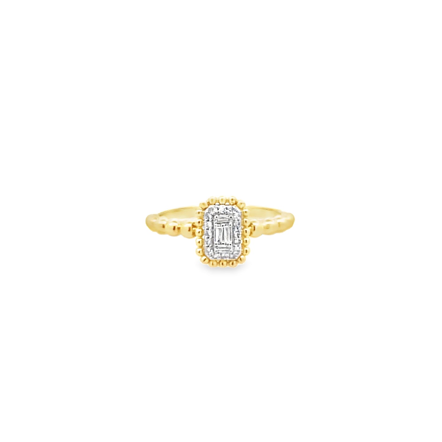 0.10Ctw 14K Yellow Gold Lds Diamond Fashion Ring Size 7 1.6Dwt