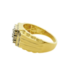 0.33Ctw 10K Yellow Gold Mens Diamond Fashion Ring Size 10 3.5Dwt