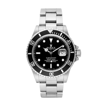 Pre-Owned Scr Rolex Submariner Watch Model 16610 40Mm Black Dial Ss Bracelet
