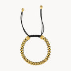 Bulova Classic Bracelet Stainless Steel Gold Tone With Black Cord