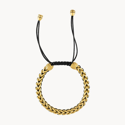 Bulova Classic Bracelet Stainless Steel Gold Tone With Black Cord