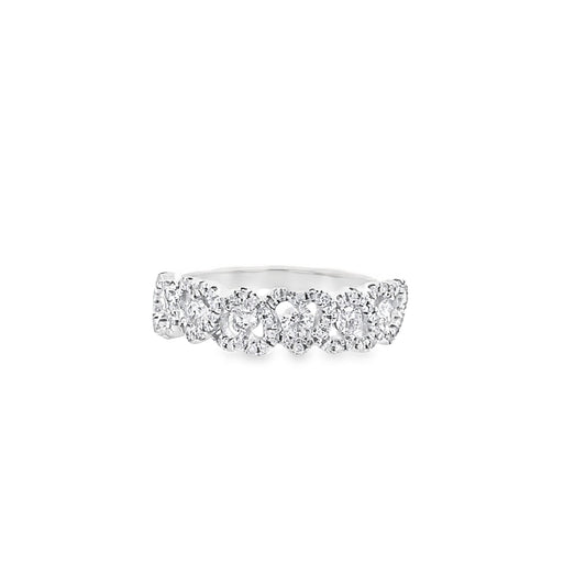 0.50Ctw 10K White Gold Diamond Fashion Ring Size 7 1.5Dwt