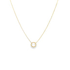 14K Yellow Gold Circle Necklace 18In 0.5Dwt
