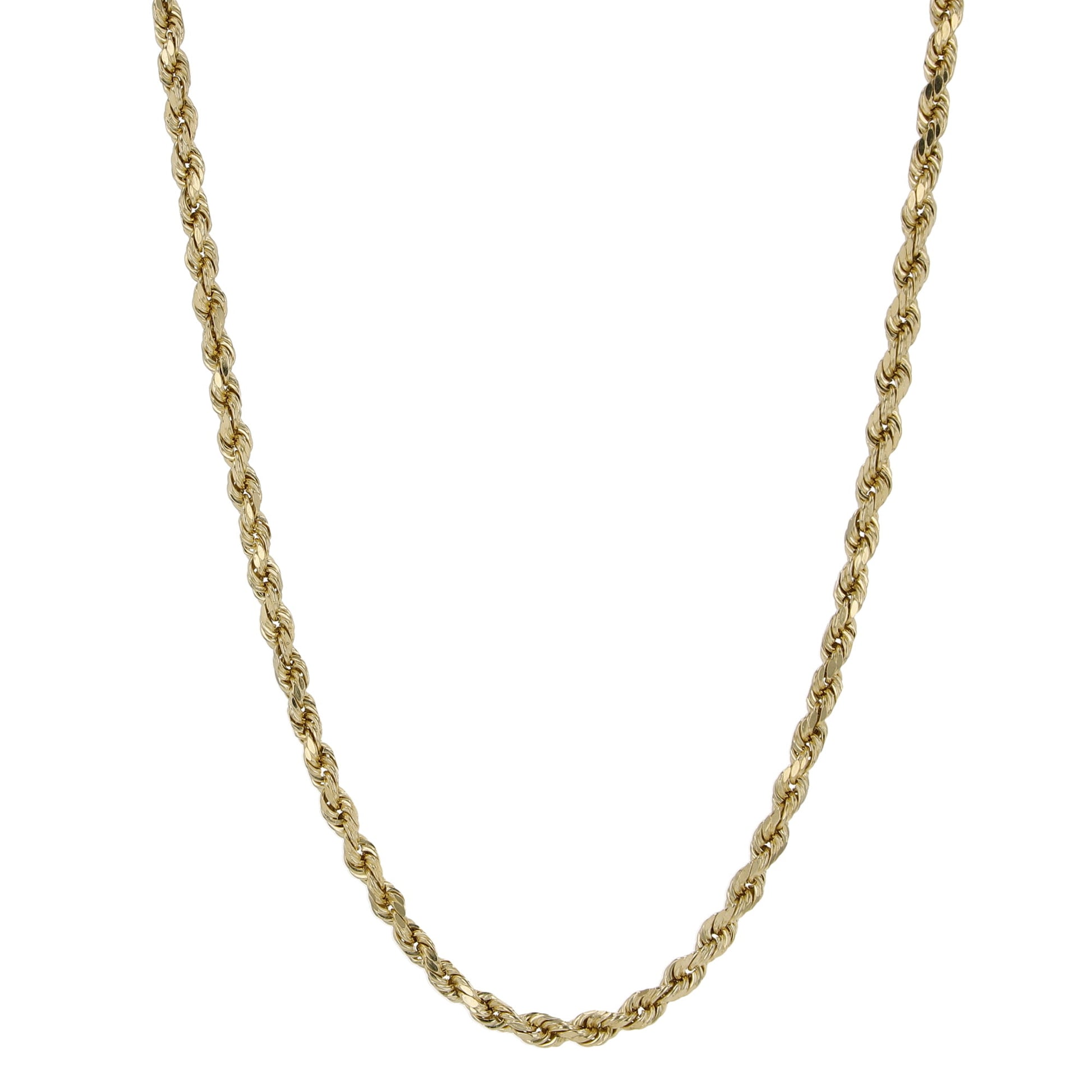 14K Yellow Gold Solid Rope Link Chain 3Mm 23In 9.3Dwt