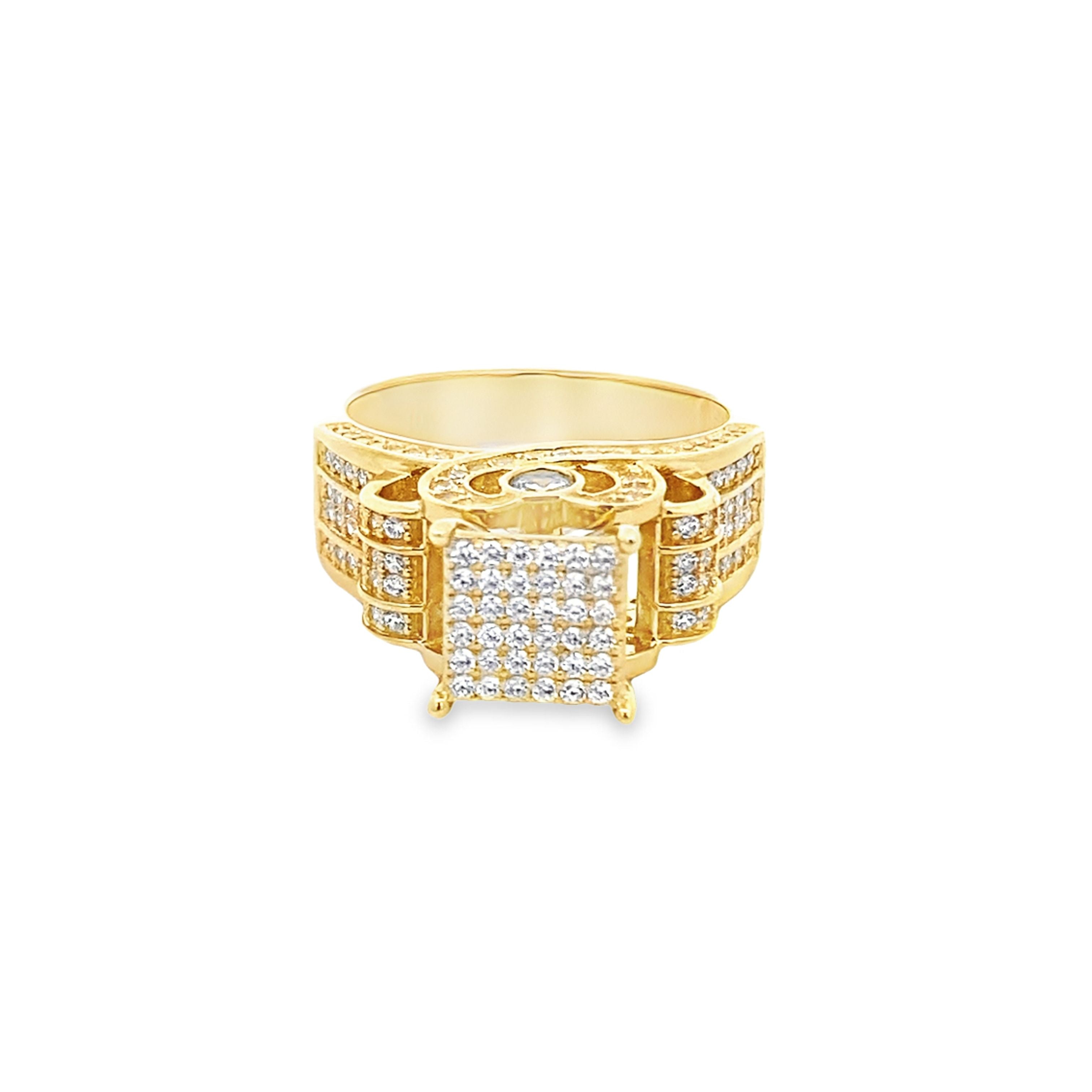 10K Yellow Gold Cz Lds Fashion Ring Size 8 4.0Dwt