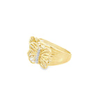 14K Yellow Gold Ladies Butterfly Ring Size 6 2.2Dwt