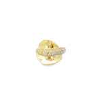 10K Yellow Gold Cz With Design Fashion Ring Size 6.5 1.9Dwt