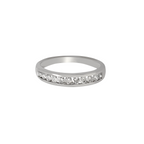 10K White Gold Diamond Wedding Band Size 7 1.0Dwt