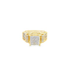 14K Yellow Gold Cz Princess Cut Engagement Ring Size 6.5 4.8Dwt