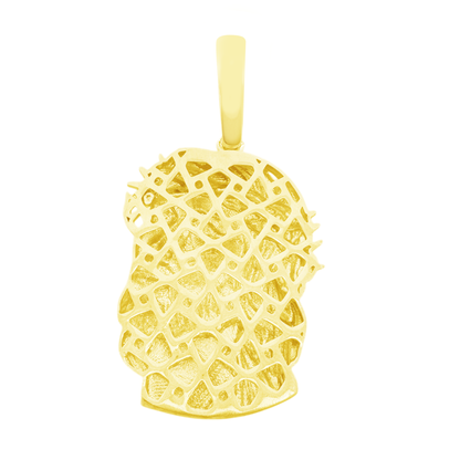 14K Yellow Gold Jesus Face Pendant 3.1Dwt
