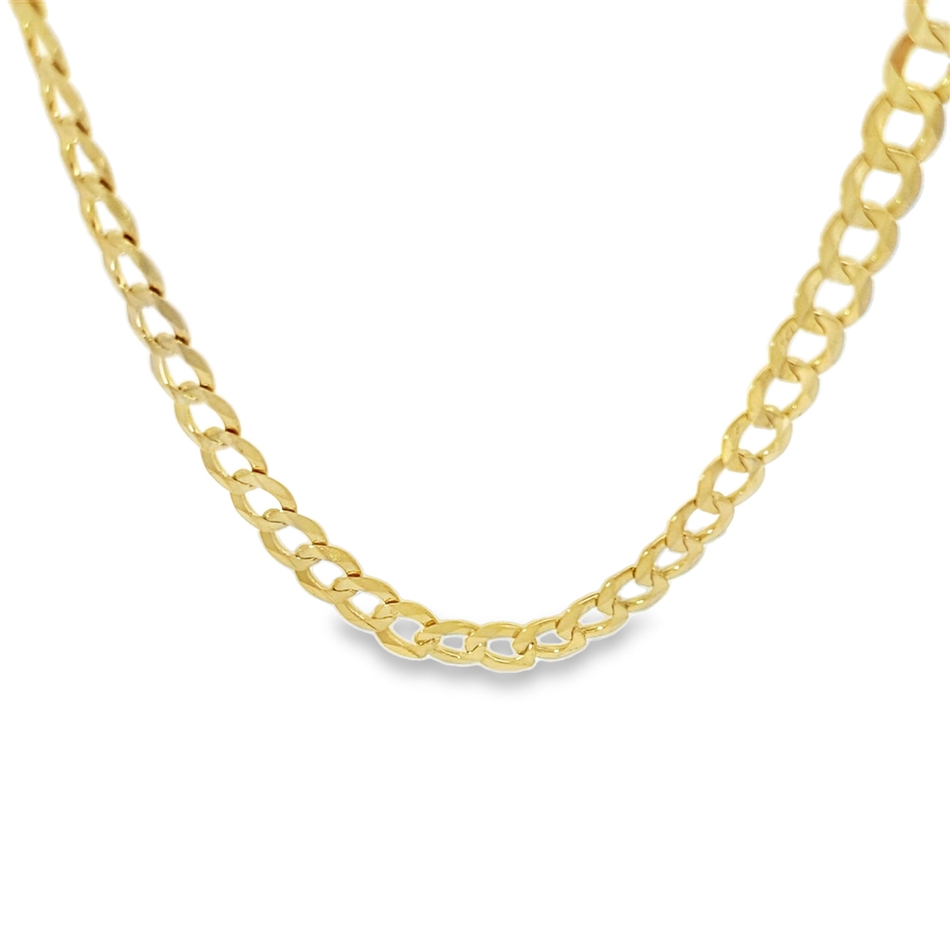 14K Yellow Gold Italian Curb Link Chain 5.5Mm 18In 9.9Dwt