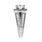 14K White Gold Diamond Engagement Ring Size 6.75 4.2Dwt