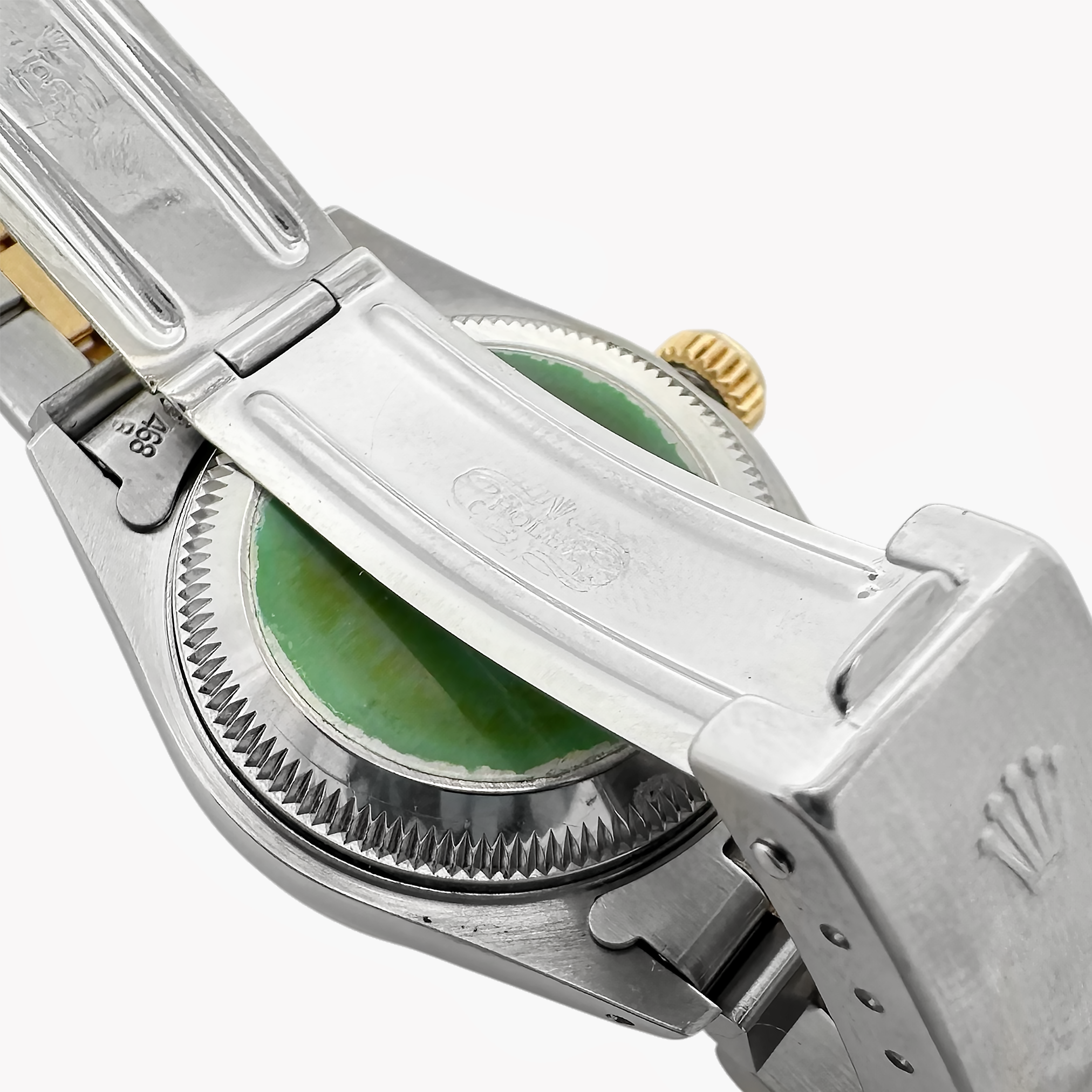 Pre-Owned 1987 Rolex Lds Datejust 26Mm Yellow Gold Steel White Diamond Dial & Diamond Bezel 69173