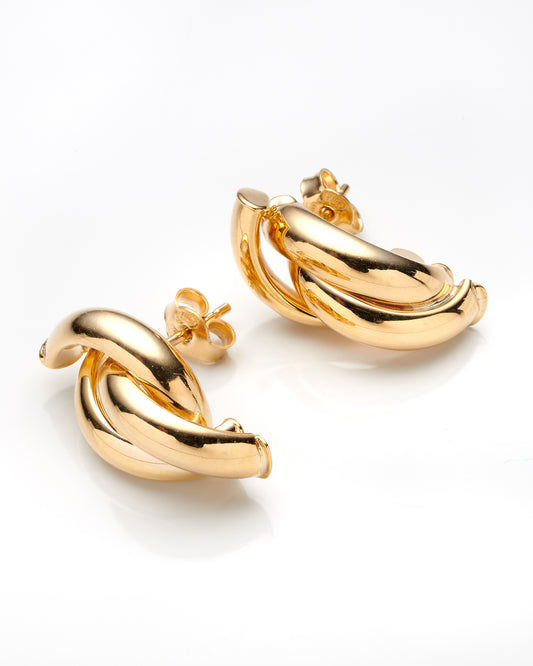 10K Yellow Gold Fancy Stud Earrings 1.6Dwt