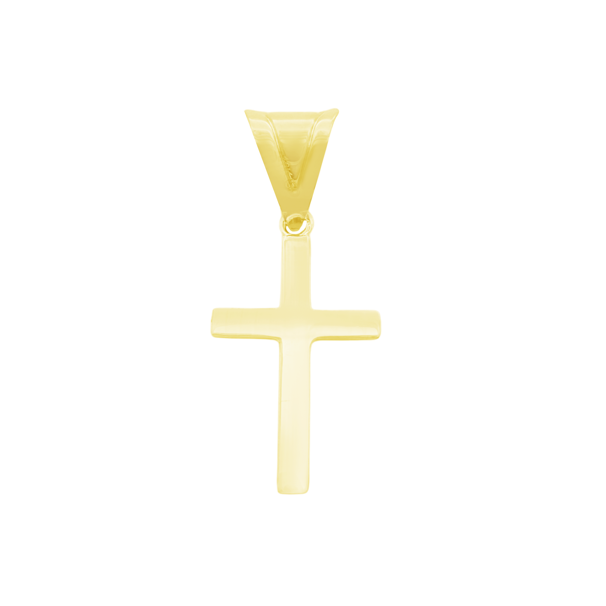 10K Yellow Gold Small Cross Pendant 0.3Dwt