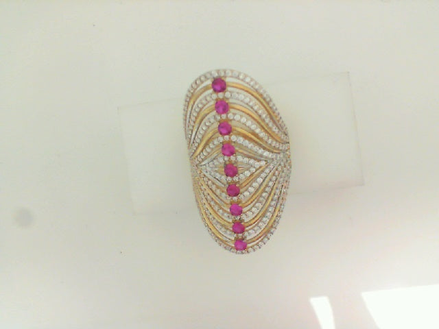 10K Yellow Gold Ladies CZ Fashion Ring Size 9.5  3.6Dwt