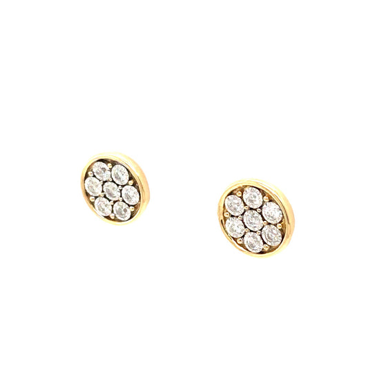 0.18Ctw 14K Yellow Gold Diamond Stud Earrings 1.3Dwt