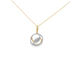 0.25Ctw 14K Yellow Diamond Pendant Necklace 18In