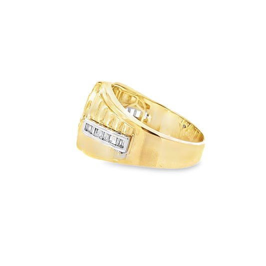 14K Yellow Gold Mens Onyx Masonic Ring Size 11 6.9Dwt