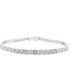 1.00Ct 10K White Gold Diamond Tennis Bracelet 7In 4.7Dwt