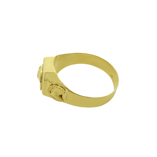 10K Yellow Gold Mens Horse Ring Size 13 2.8Dwt
