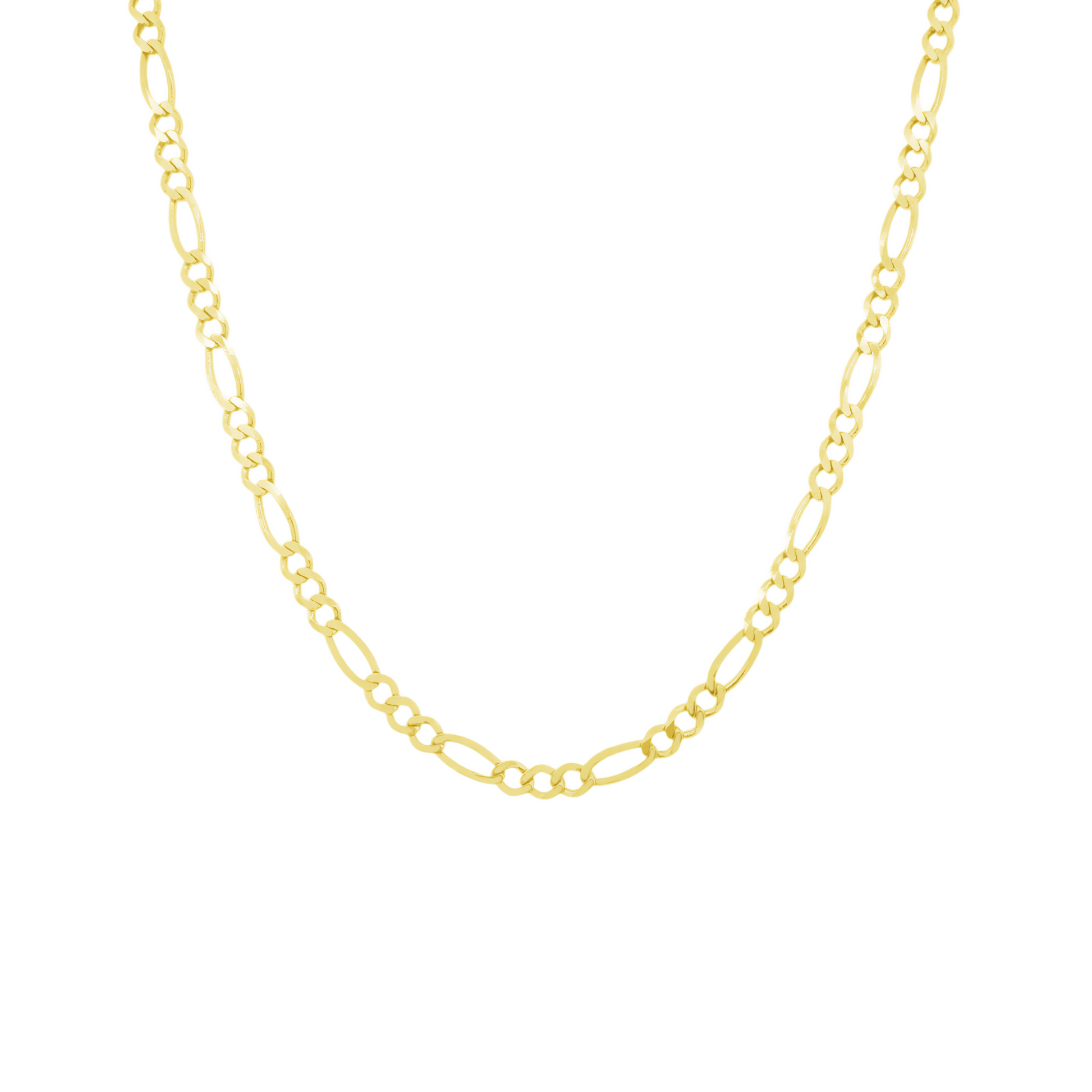 14K Yellow Gold Figaro Link Chain 3Mm 22In 5.8Dwt