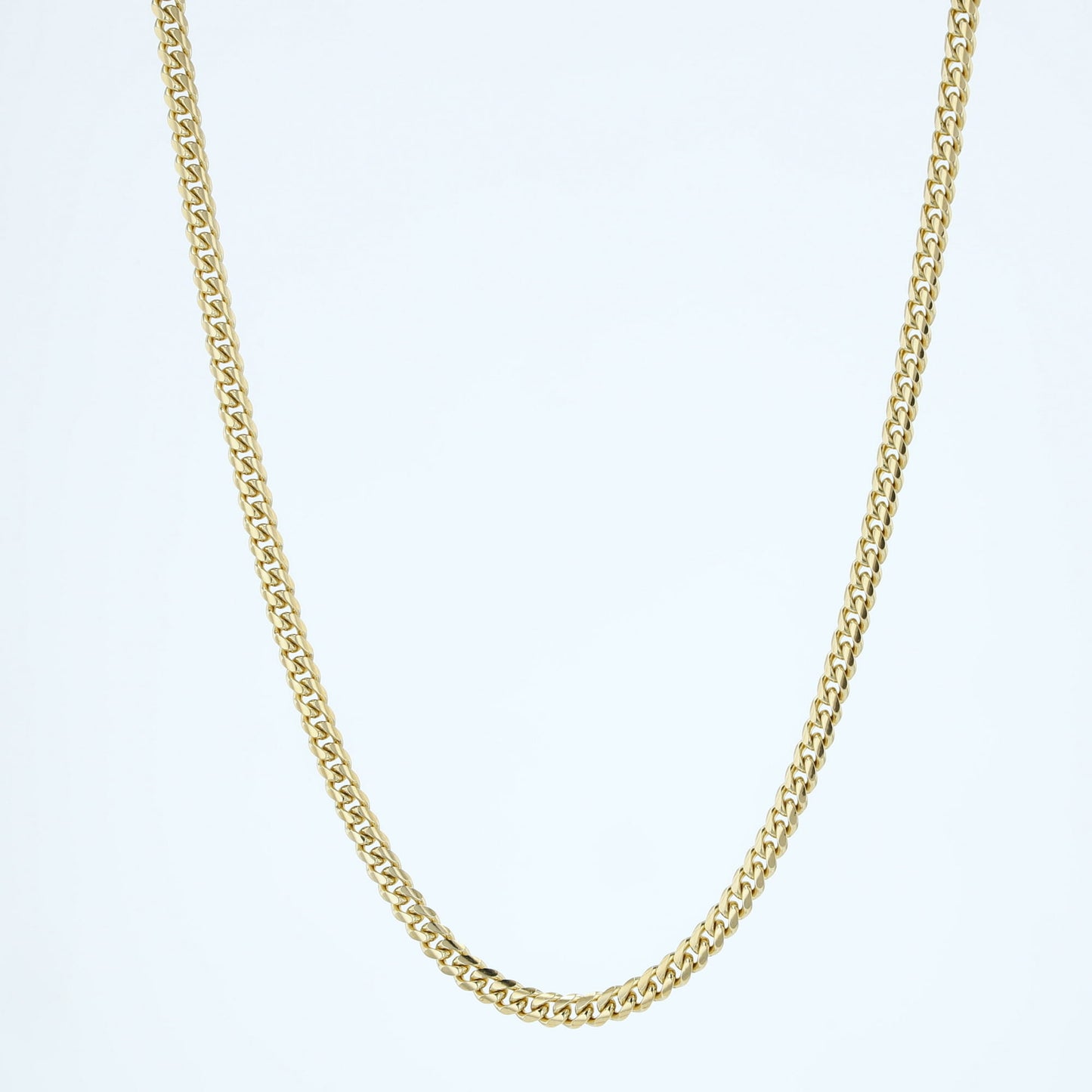 14K Yellow Gold Lobster Clasp Cuban Link Chain 3Mm 25In 16.7Dwt/26.0G
