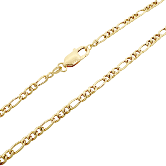 18K Yellow Gold Figaro Link Chain 3.5Mm 28In 8.7Dwt