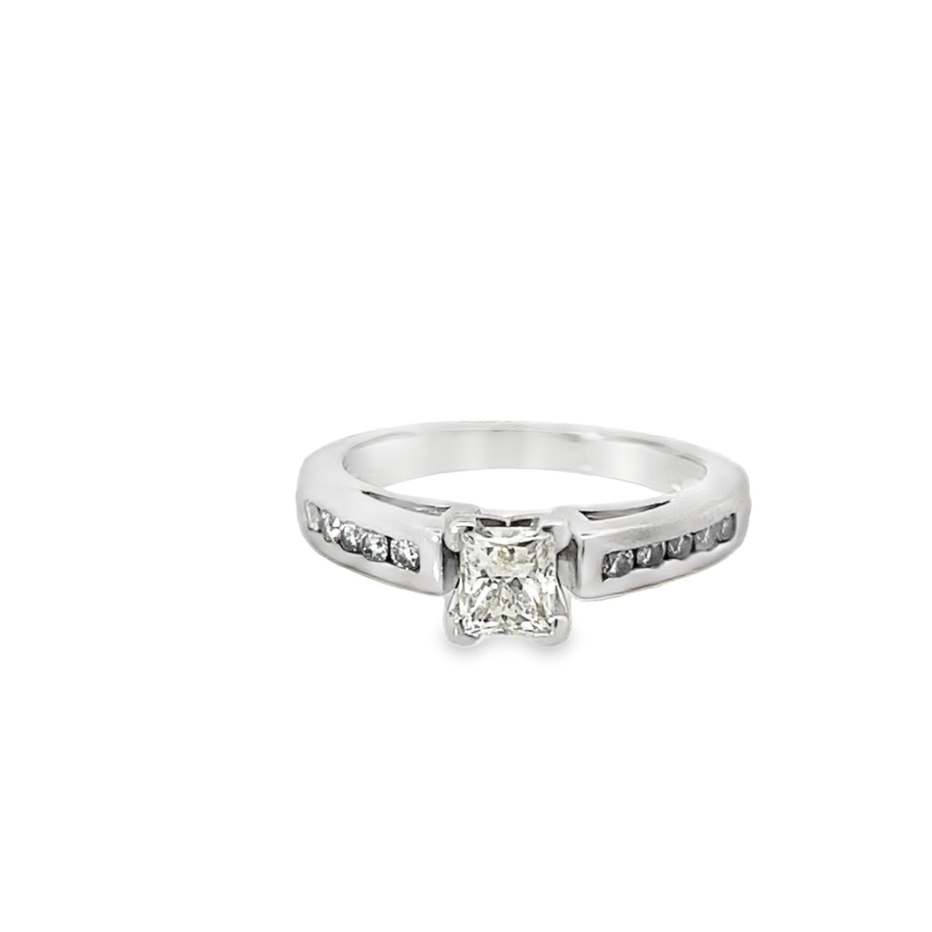 14K White Gold Moissanite Engagement Ring Size 4.5 2.0Dwt