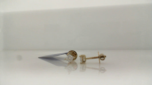 0.50Ctw 14K White Gold Square Lab Grown Diamond Stud Earring