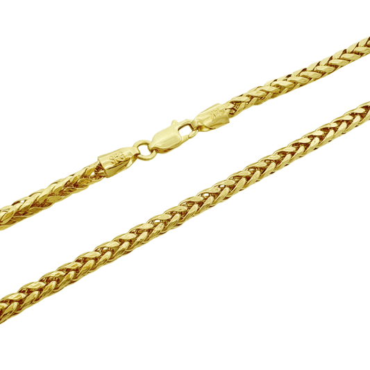 14K Yellow Gold Hollow Franco Link Chain 3Mm 18In 5.2Dwt