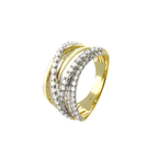 0.84Ctw 14K Yellow Gold Diamond Fashion Ring Size 7 4.0Dwt