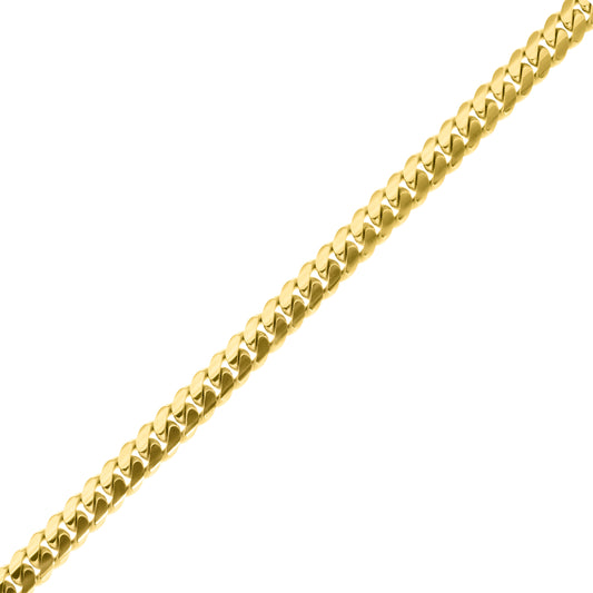 10K Yellow Gold Triple Clasp Cuban Link Chain 11.5Mm 27In 161.2Dwt
