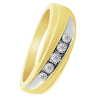 0.10Ct 10K Yellow Gold Mens Diamond Wedding Band Size 10 2.1Dwt