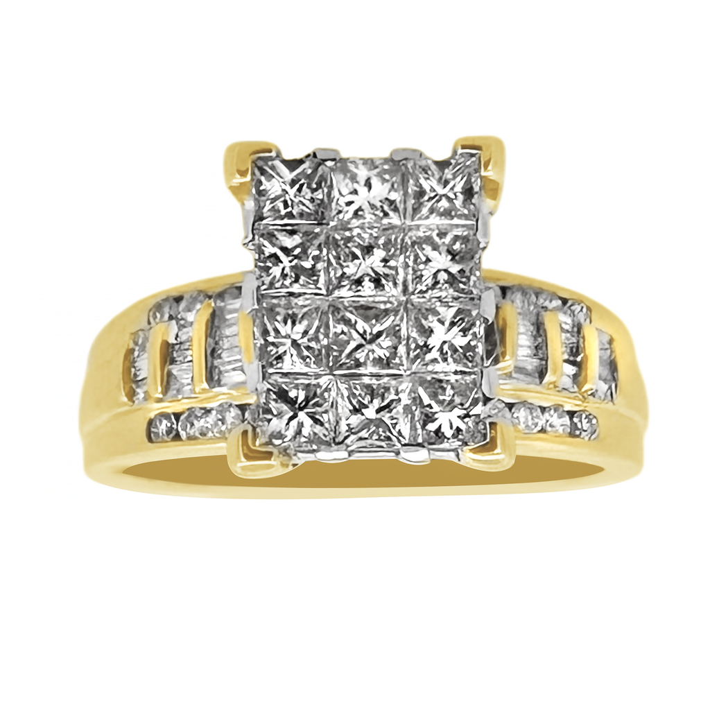 1.15Ctw 10K Yellow Gold Diamond Engagement Ring Size 7 2.9Dwt