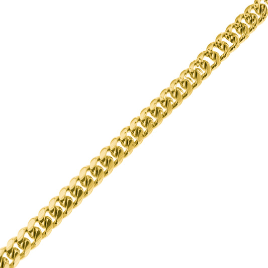 10K Yellow Gold Miami Cuban Link Bracelet 7Mm 8In 19.1Dwt / 29.7 G