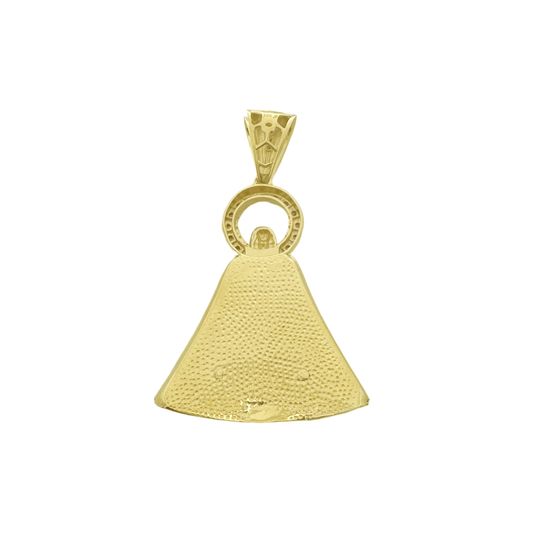 10K Yellow Gold San Lazaro Silhouette Pendant With Purple Stones 5.8Dwt