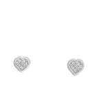 0.05Ctw 10K White Gold Stud Earrings